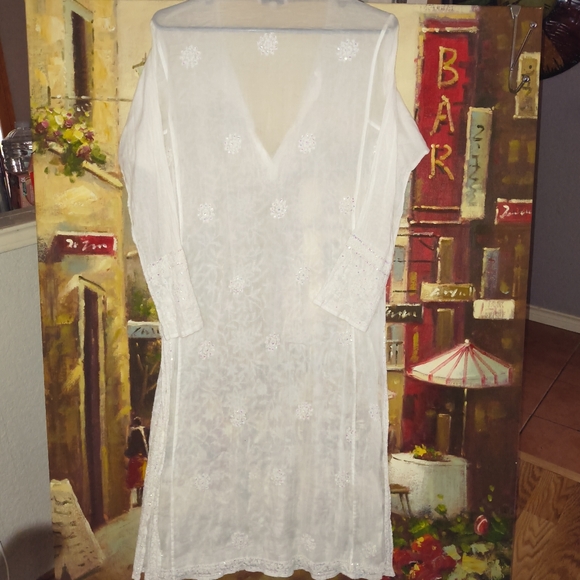 Juliet Dunn London Sheer Beach Dress - Picture 1 of 9